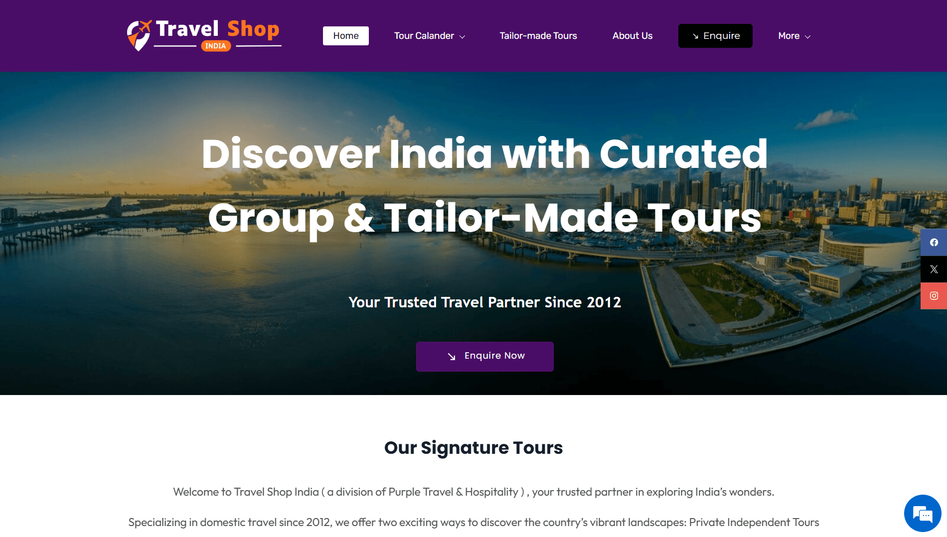 Travel Shop India — homepage